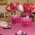 Centro de mesa con globos 